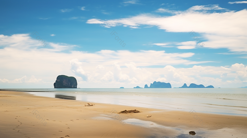 多云的天空夏天海滨沙滩度假风景风光摄影图,高清,摄影图,摄影图片,图片大全,摄影图免费下载